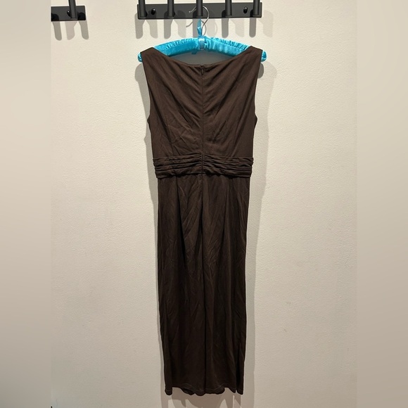ESCADA Brown V-Neck Midi Dress / Size 36 / - Picture 4 of 6